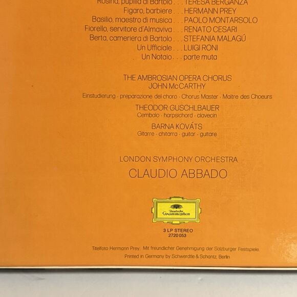 Il Barbiere di Siviglia 3 Vinyl LP Box Set Rossini Deutsch Grammophon 1972 - Picture 10 of 12